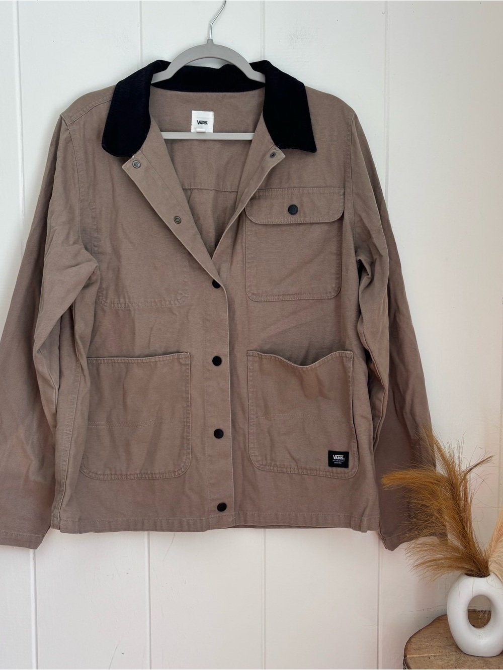 Vans Brown Utility Jacket with Black Corduroy Collar
